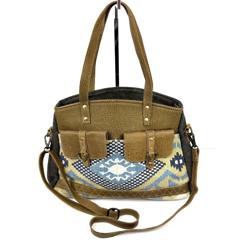 Myra Handbag Satchel Aztec Southwest Boho Two Way Wear Ranch Cowgirl Used Once